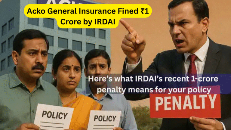 Acko General Insurance Fined ₹1 Crore by IRDAI: What Policyholders Need to Know